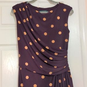 Lauren Ralph Lauren Polka Dot Sleeveless Stretchy Dress, Size 10